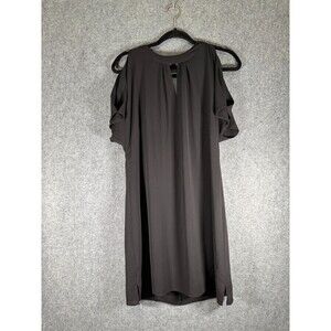 Whitehouseblackmarket Dress Women 8 Black‎ Cold Shoulder Midi Career Office